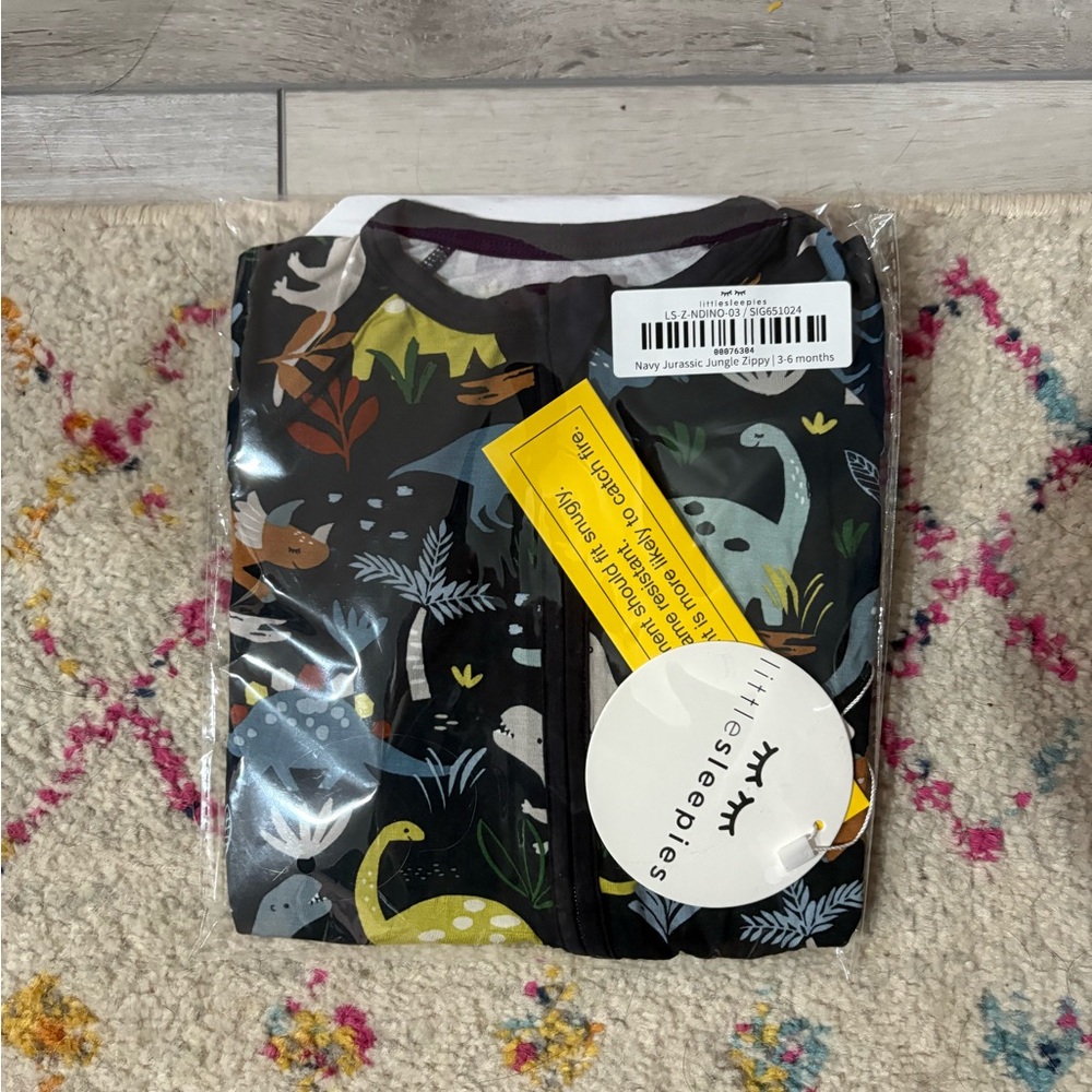 Little Sleepies Dino Print Pajama Set - Multicolor